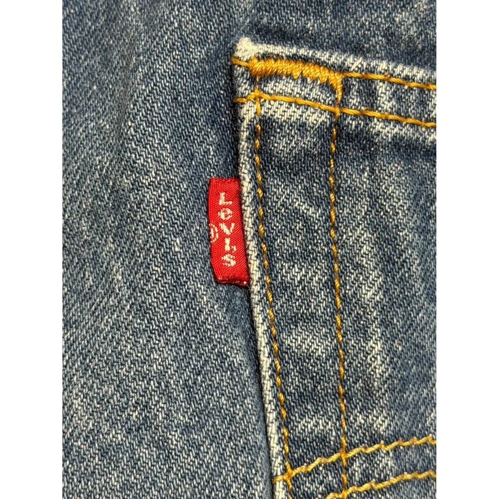 Levis 501 XX Mens Straight Leg Blue Denim Button Fly Jeans W35 L31 Medium Wash